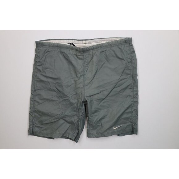 Vintage 90s Nike Mens XL Faded Travis Scott Mini Swoosh Lined Shorts Swim Trunks - Picture 1 of 12